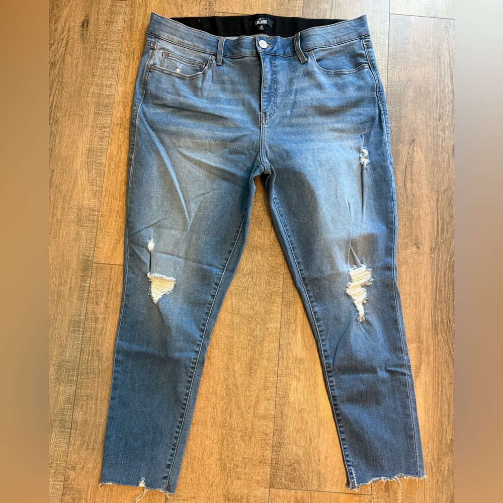 LuLaRoe Original Blue Skinny Distressed Jeans